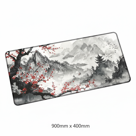 Sakura Scenery Mouse Pad Large Anti-Slip Rubber Gaming MousePad Durable Thick Seam Edge Suitable for Office and Gaming Desk Mats