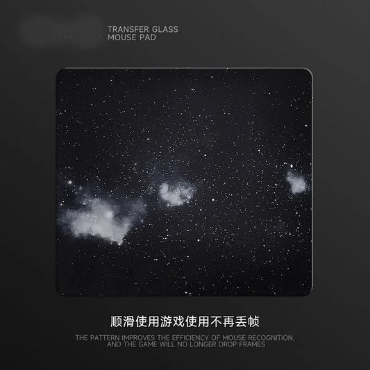 Plum Blossom Glass Gaming Mouse Pad XS Smooth Frosted Surface Desk Mat Tempered Upgrade FPS Office Custom Gaming Accessories Pad