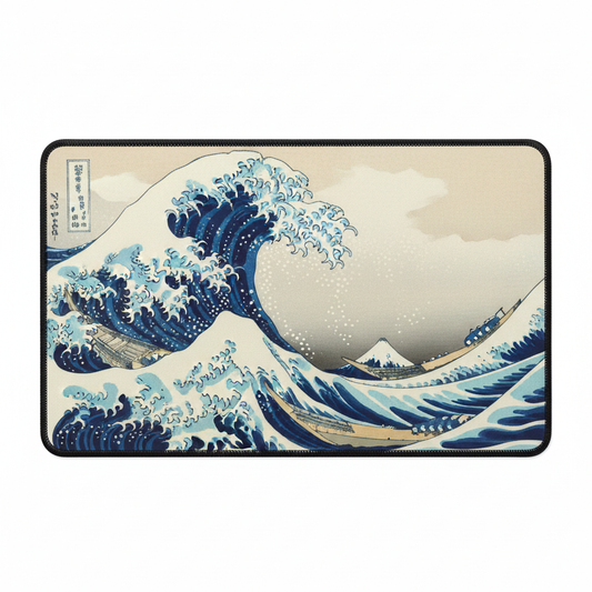 The Great Wave off Kanagawa Mouse Pad Large Desk Mat Keyboard Ergonomic Office Rubber PC Non-slip Anti-fray Home Custom